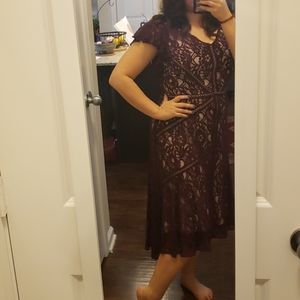 NWOT Ruffled Lace Cocktail Dress